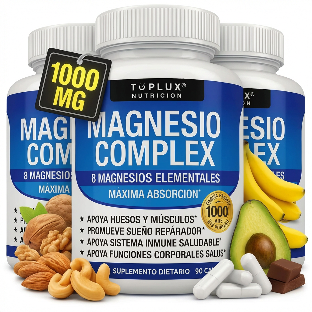 Complejo de Magnesio 8 en 1 para Más Energía y Mejor Descanso