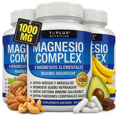 Complejo de Magnesio 8 en 1 para Más Energía y Mejor Descanso
