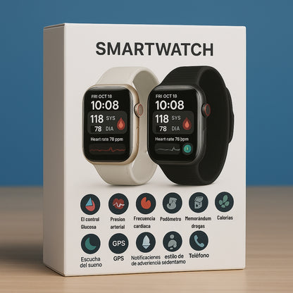 SmartWatch T500 | Monitor Médico 3 en 1 | Menú en español